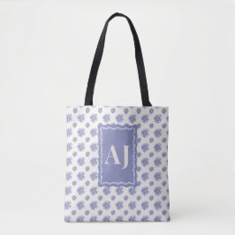 Bolsa de mão com iniciais personalizadas Flor de A