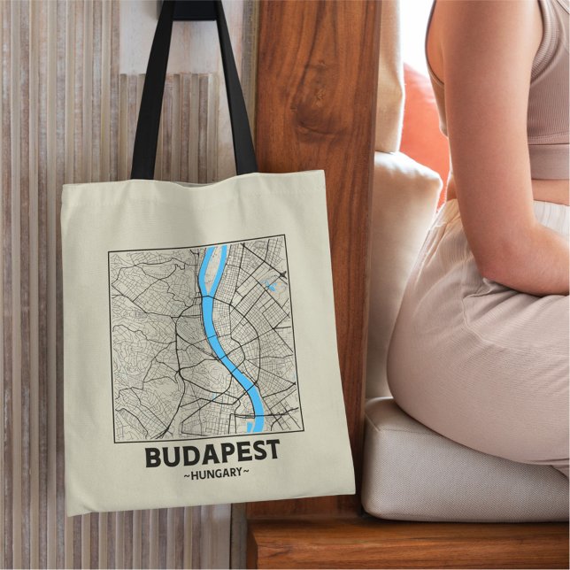 Bolsa de mão com mapa da cidade de Budapeste, Hung (Criador carregado)