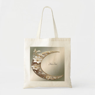 Bolsa de mão com moldura de lua crescente decorati