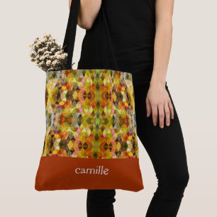 Bolsa de mão com monograma abstrato trendy