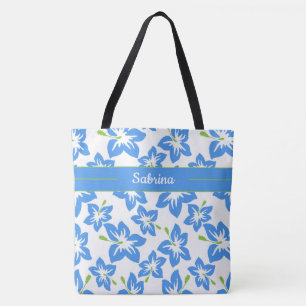 Bolsa de mão com monograma de Hibisco Azul