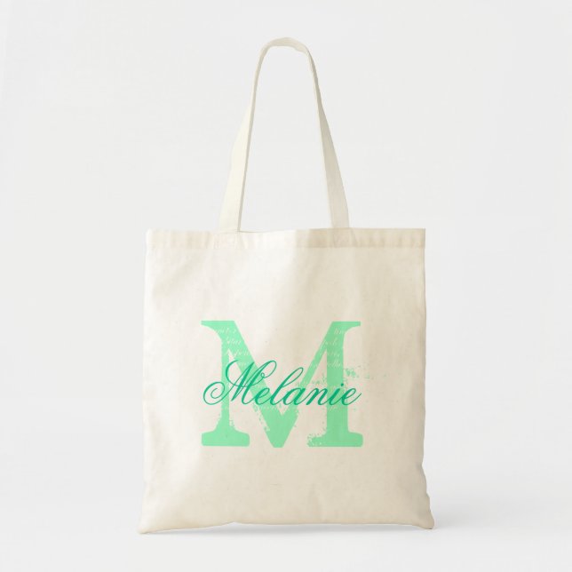 Bolsa de mão com monograma de nome personalizado | (Frente)