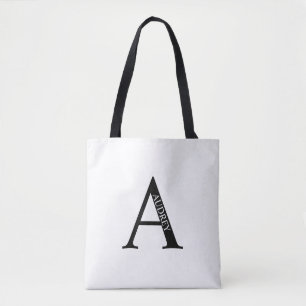 Bolsa de mão com monograma personalizado e nome
