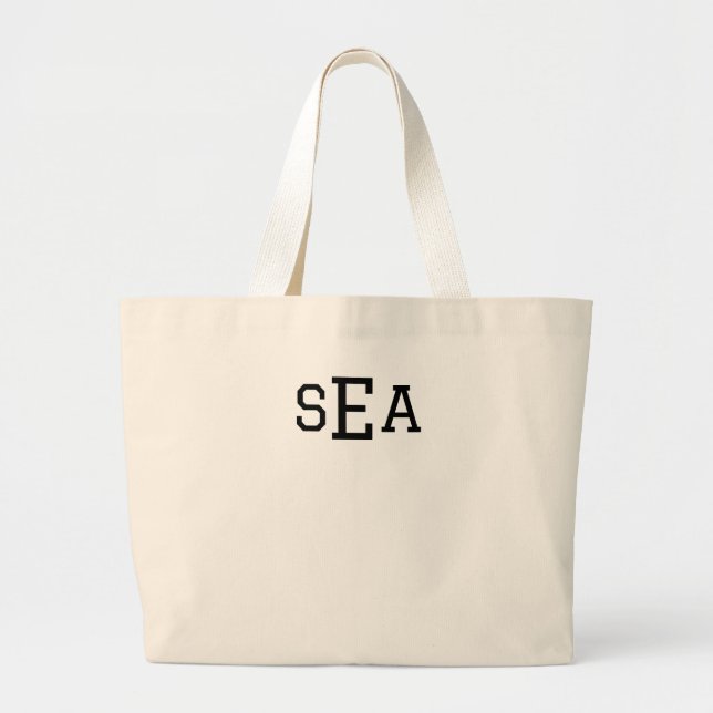 Bolsa de mão com monograma personalizado em tela s (Frente)