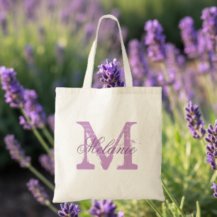 Bolsa de mão com monograma personalizado   lavanda