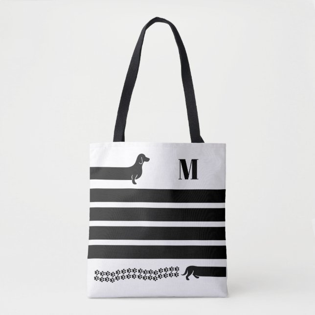 Bolsa de mão com monograma personalizado para Dach (Frente)