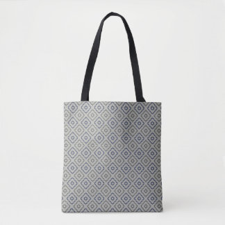 Bolsa de mão com padrão cinza retrô