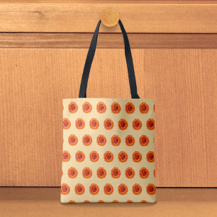Bolsa de mão com padrão contínuo de Rosa Laranja