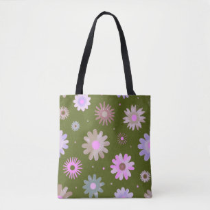 Bolsa de mão com padrão de flores moderno
