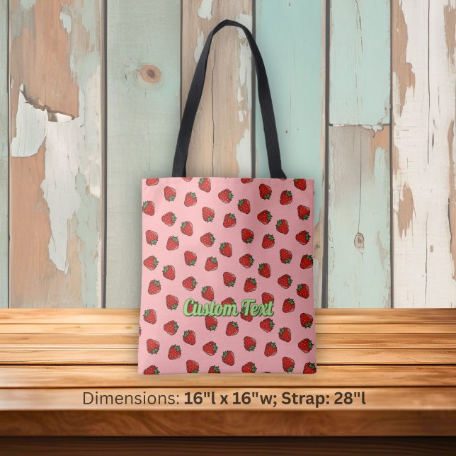 Bolsa de mão com padrão de ícone de morango (Criador carregado)