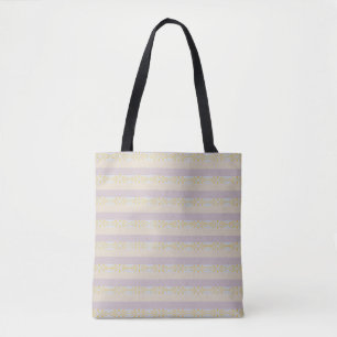 Bolsa de mão com padrão de listras geométricas do