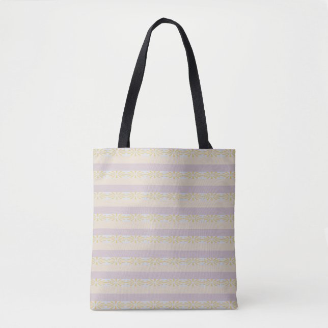 Bolsa de mão com padrão de listras geométricas do  (Frente)