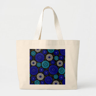 Bolsa de mão com padrão geométrico mandala azul
