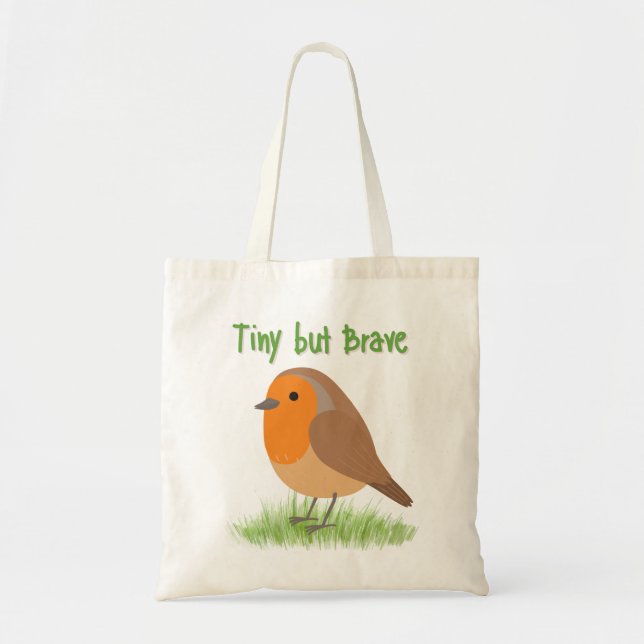 Bolsa de mão com passarinho robin fofo (Frente)