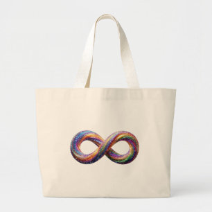 Bolsa de mão com símbolo de infinito de arco-íris