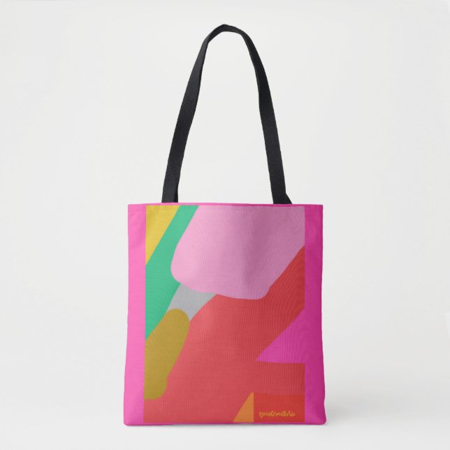 Bolsa de mão cor-de-rosa Garden Riff (Frente)