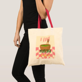 Bolsa de mão Cute I Love Matcha | Chá Verde Estéti