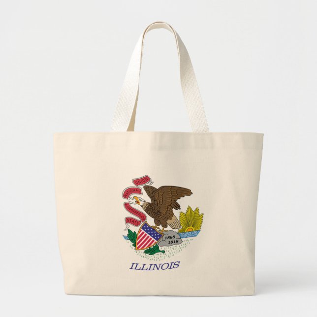 Bolsa de mão da bandeira de Illinois (Frente)
