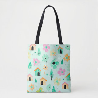 Bolsa de mão de arte floral moderna