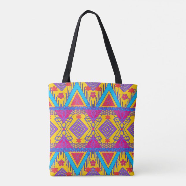 Bolsa de mão de arte popular Boho (Verso)