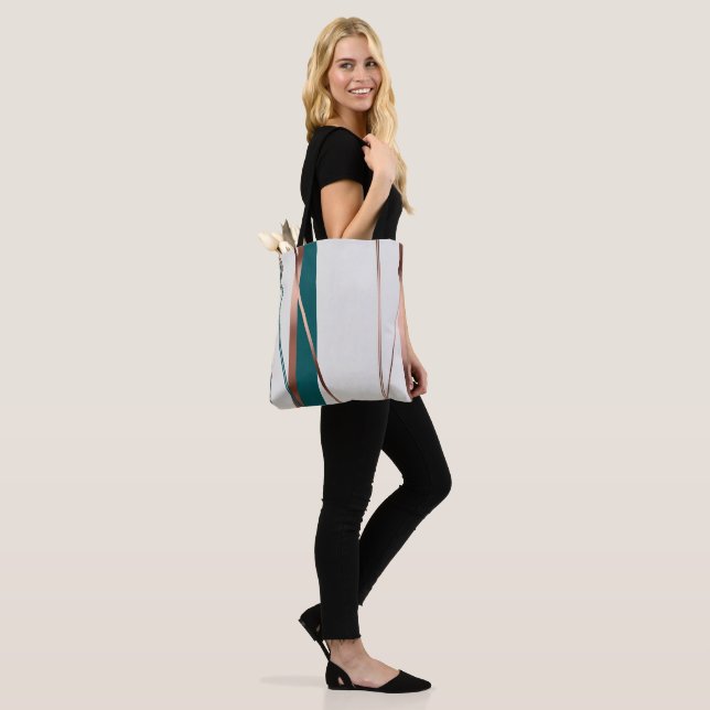 Bolsa de mão de cobre abstrato elegante com acento (No(a) Modelo)