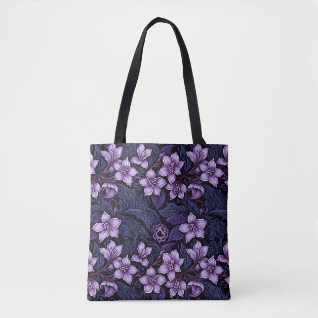 Bolsa de mão de flor de lilás Dark Romance (Frente)