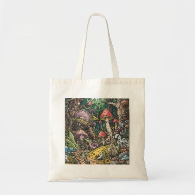 Bolsa de mão de floresta psicodélica (Frente)