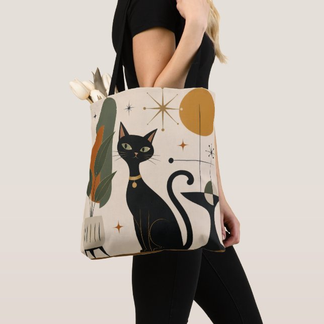 Bolsa de mão de gato estilo meados do século (Close Up)