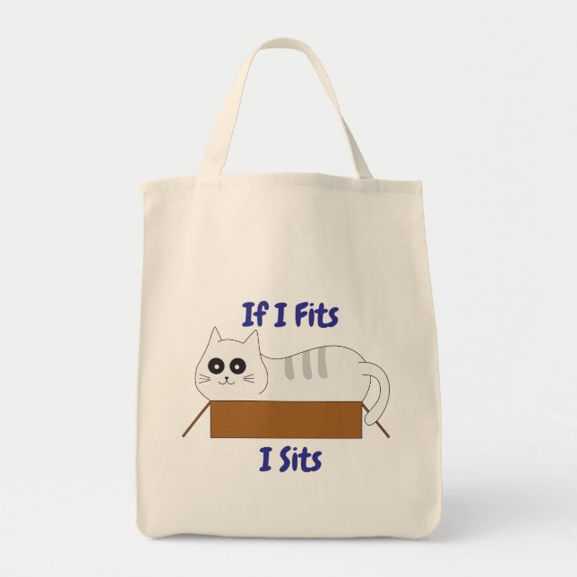 Bolsa de mão de gato "Se Couber, Eu Sento" (Frente)