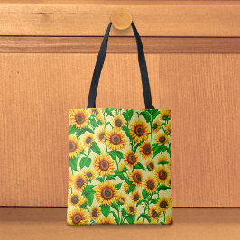 Bolsa de mão de girassóis