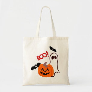 Bolsa de mão de Halloween com Fantasma e Abóbora F