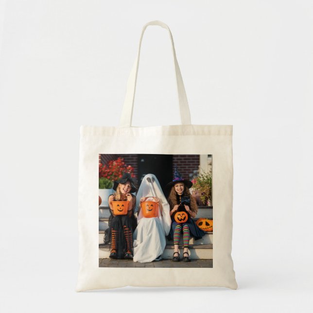 Bolsa de mão de Halloween de Gato Preto Mágico – (Frente)