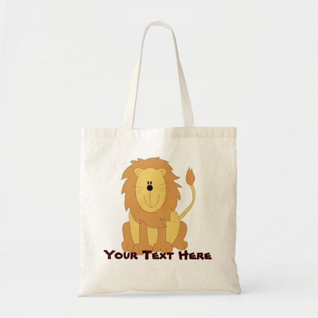 Bolsa de mão de leão personalizada fofa (Frente)