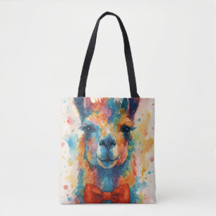 Bolsa de mão de Llama em Aquarela Colorida
