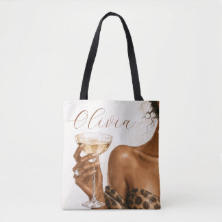Bolsa de mão de moda feminina preta personalizada