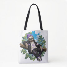 Bolsa de mão de preguiça relaxando