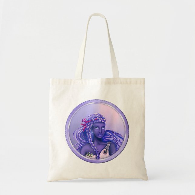 Bolsa de mão de sereia Oceano Roxo (Frente)