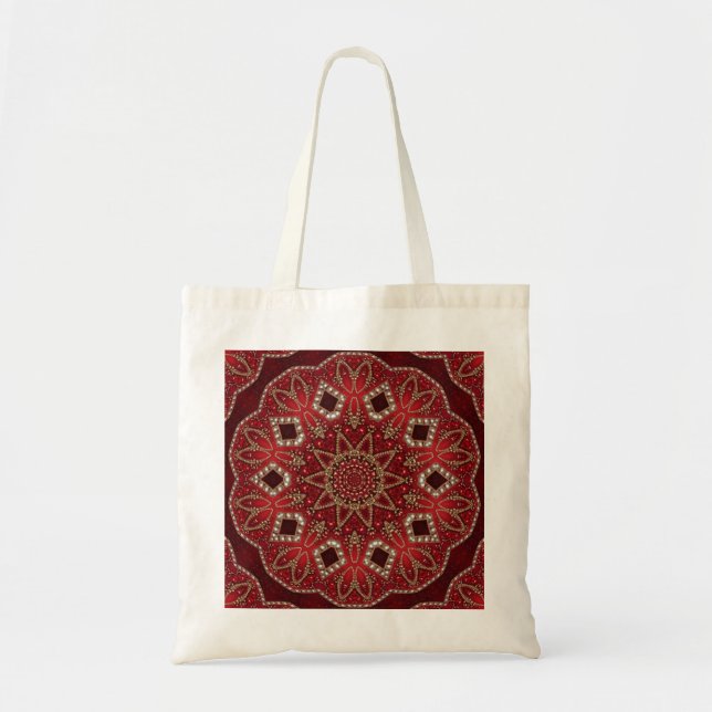 Bolsa de mão decorativa vermelha (Frente)