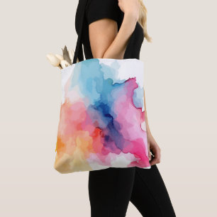 Bolsa de mão diária em água-forte abstrata e ousad
