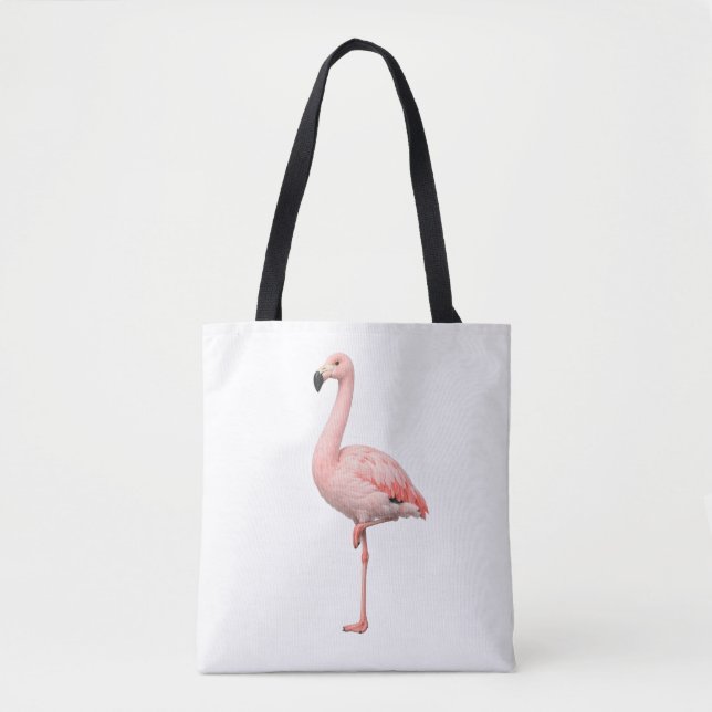 Bolsa de mão elegante de flamingo rosa tropical de (Frente)