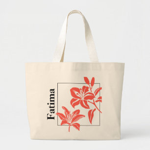 Bolsa de mão elegante personalizada com lírio de t