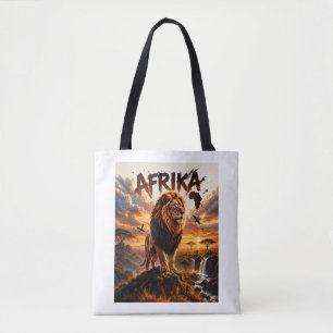Bolsa de mão em arte da vida selvagem do Leão Maje