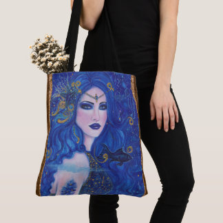 Bolsa de mão em fantasia artística Blue Mermaid po