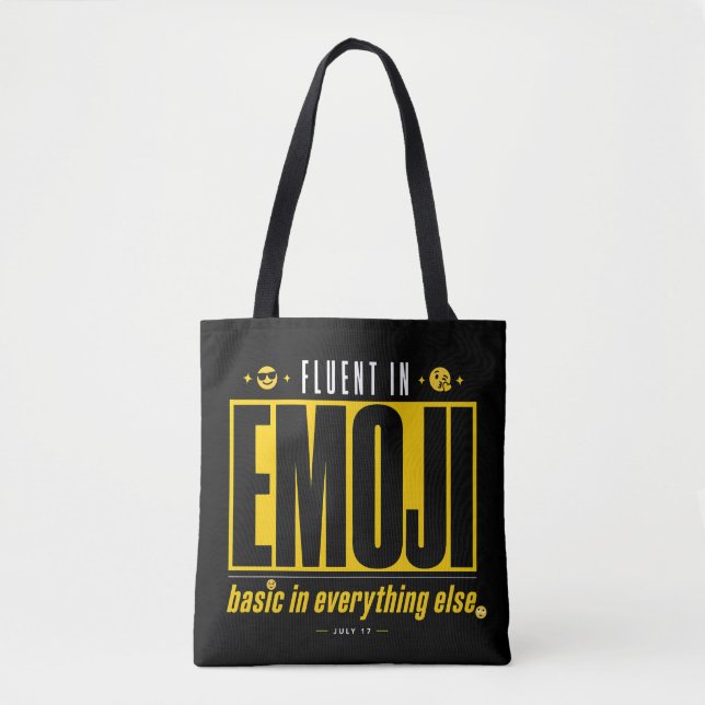 Bolsa de mão engraçada em Emoji Fluent in Emoji (Frente)