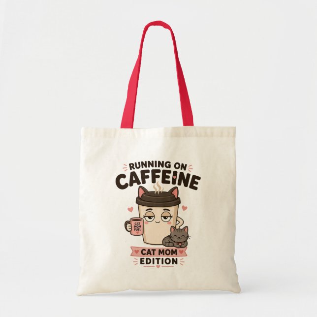 Bolsa de mão engraçada para mães de gatos viciadas (Frente)
