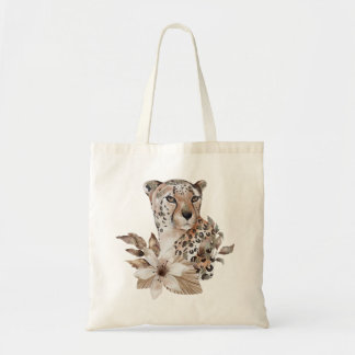 Bolsa de mão estampada com leopardo