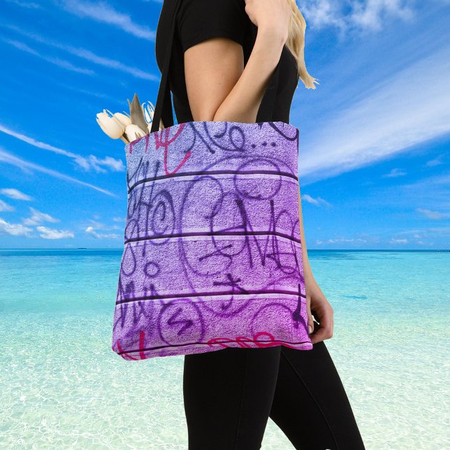 Bolsa de mão estilo grafite urbano néon (Criador carregado)