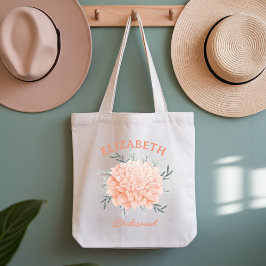 Bolsa de Mão Floral Coral Personalizada para Noiva