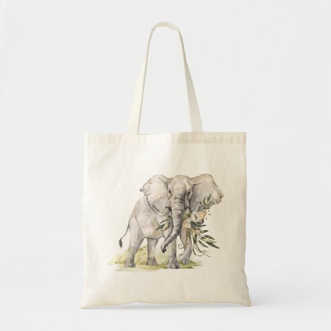 Bolsa de mão floral de Elefante (Frente)