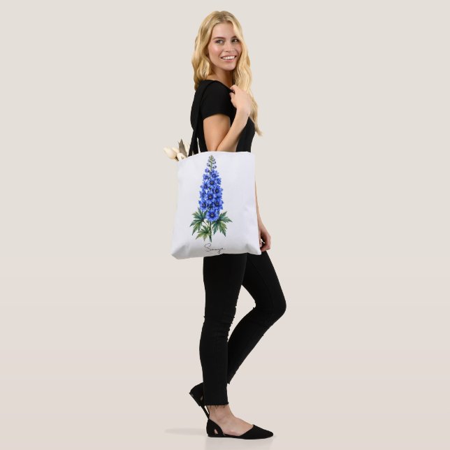 Bolsa de mão floral personalizada de Delphinium az (No(a) Modelo)